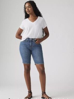 NWT Levi's 511 Slim Cut Off Bermuda Denim Jeans Shorts 28